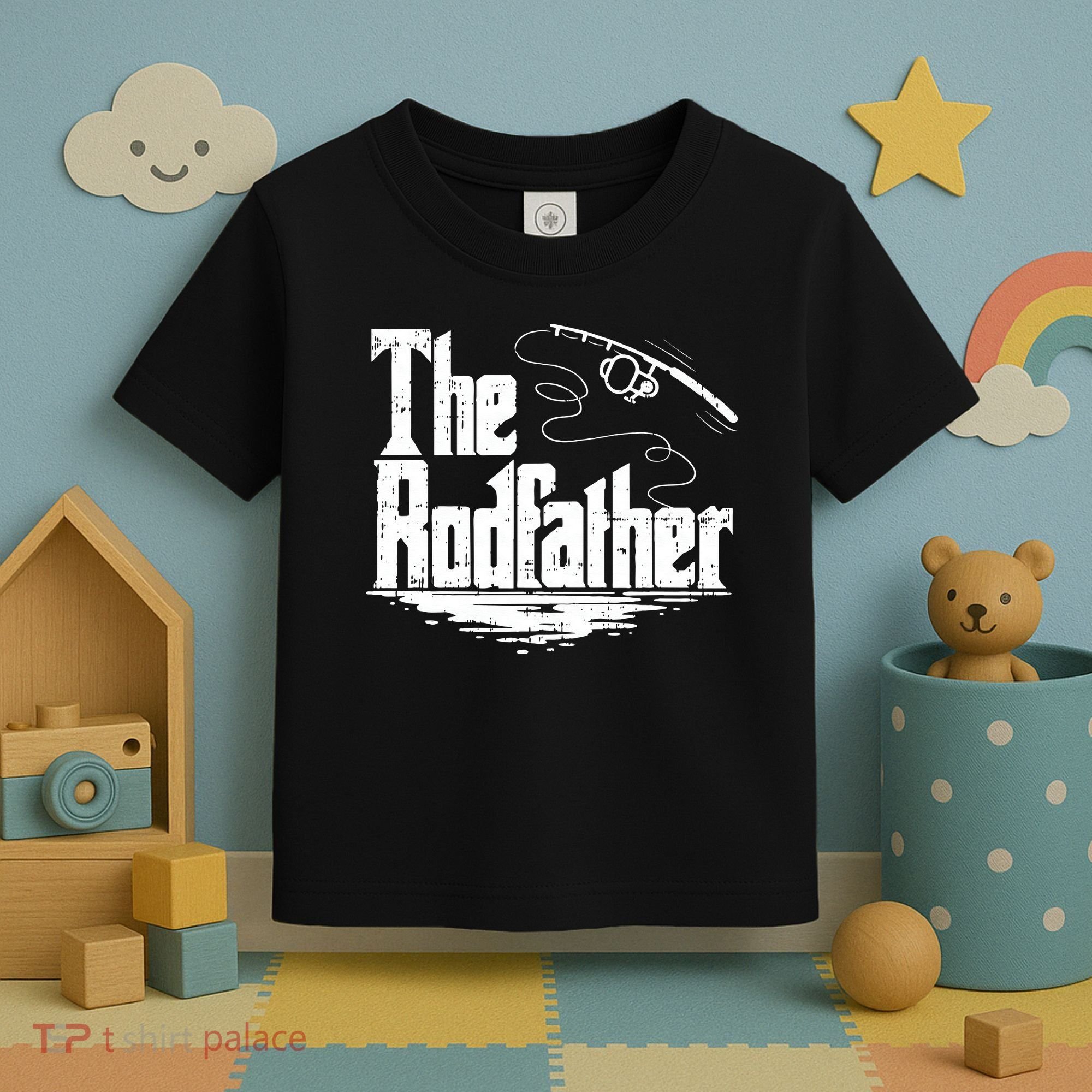 Funny Fishing Gift The Rodfather Toddler T-Shirt