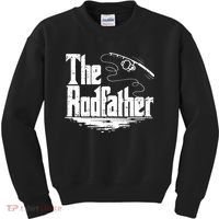 Funny Fishing Gift The Rodfather Kids Sweatshirt thumb 0