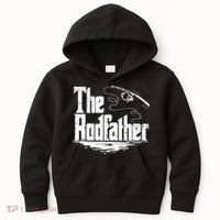 Funny Fishing Gift The Rodfather Kids Hoodie thumb 0