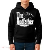 Funny Fishing Gift The Rodfather Kids Hoodie thumb 4