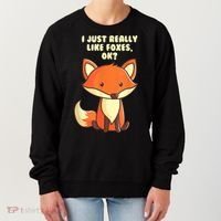 Funny Fox Gift I Just Really Like Foxes Ok Gift Women's Sweatshirt thumb 0
