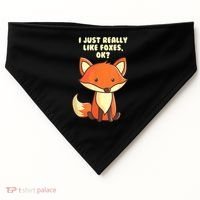 Funny Fox Gift I Just Really Like Foxes Ok Gift USA-Made Doggie Bandana thumb 0