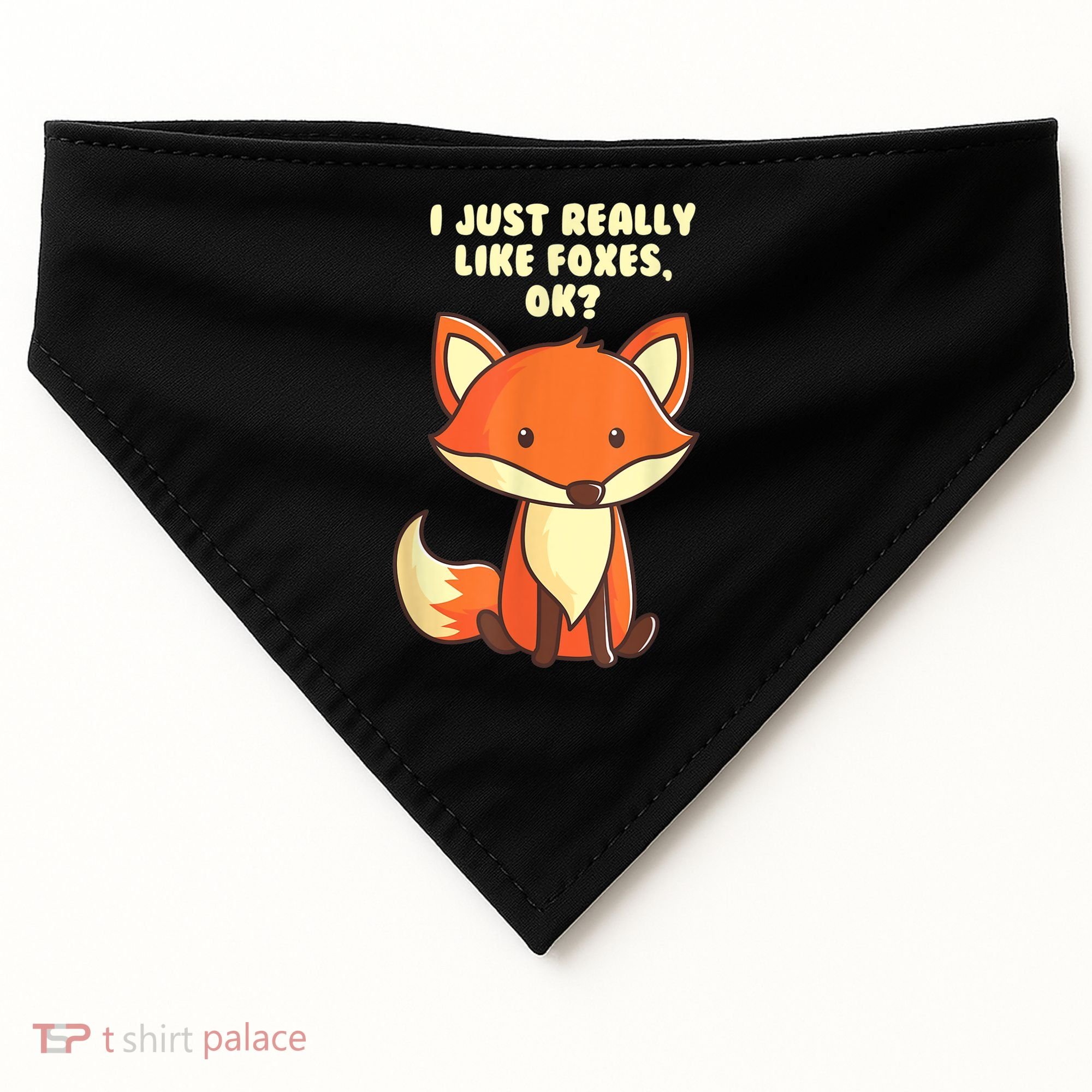 Funny Fox Gift I Just Really Like Foxes Ok Gift USA-Made Doggie Bandana