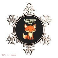 Funny Fox Gift I Just Really Like Foxes Ok Gift Ornament thumb 0
