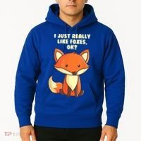Funny Fox Gift I Just Really Like Foxes Ok Gift Hoodie thumb 2