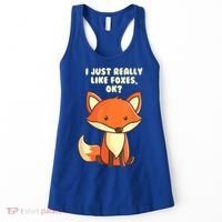 Funny Fox Gift I Just Really Like Foxes Ok Gift Women's Tank Top thumb 0