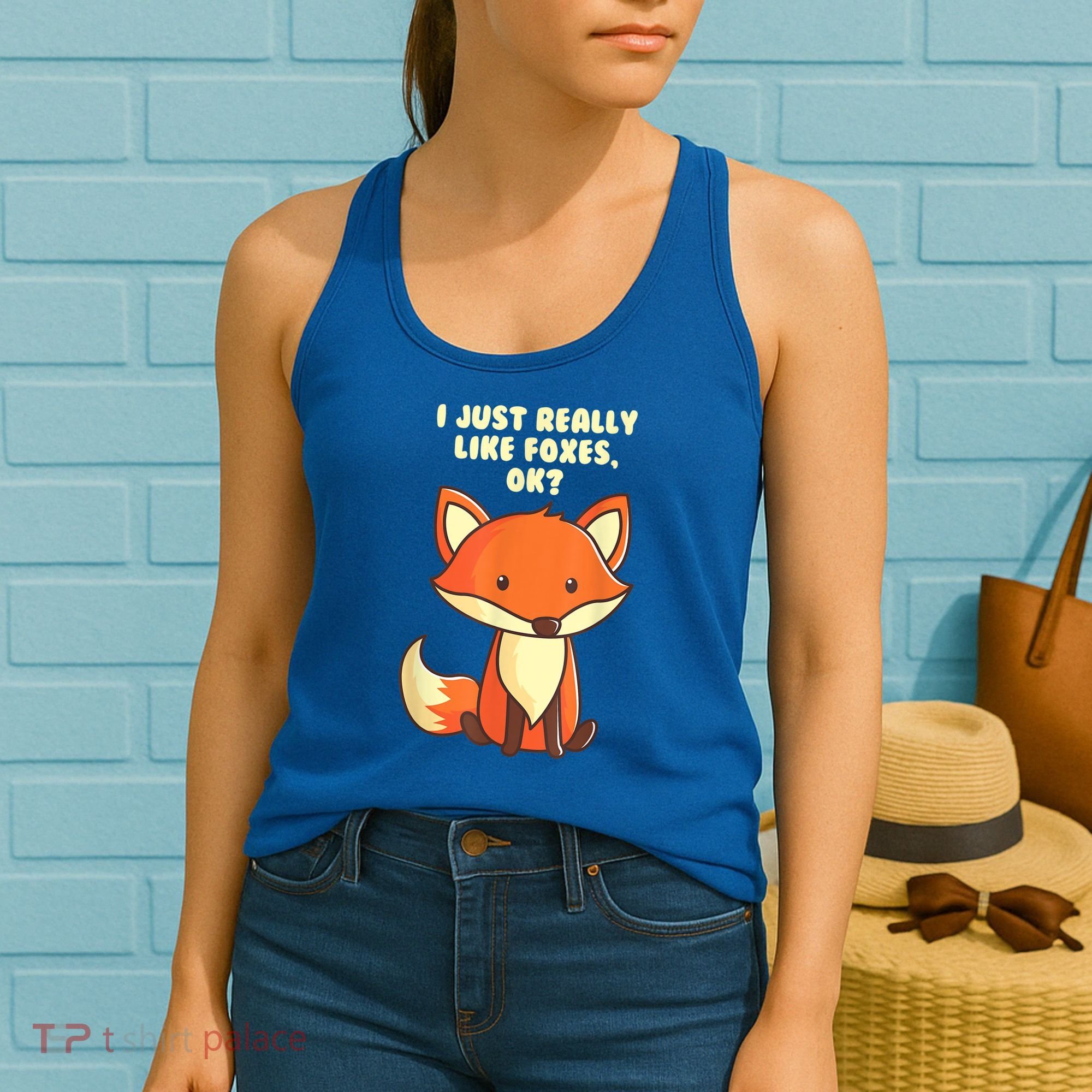 Funny Fox Gift I Just Really Like Foxes Ok Gift Women's Tank Top