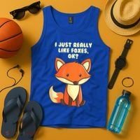 Funny Fox Gift I Just Really Like Foxes Ok Gift Tank Top thumb 4