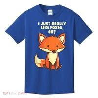 Funny Fox Gift I Just Really Like Foxes Ok Gift Kids T-Shirt thumb 0
