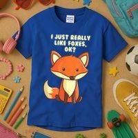 Funny Fox Gift I Just Really Like Foxes Ok Gift Kids T-Shirt thumb 3