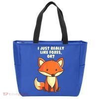 Funny Fox Gift I Just Really Like Foxes Ok Gift Tote Bag thumb 0