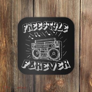 Freestyle Forever Graffiti Boombox 80S Music Coaster