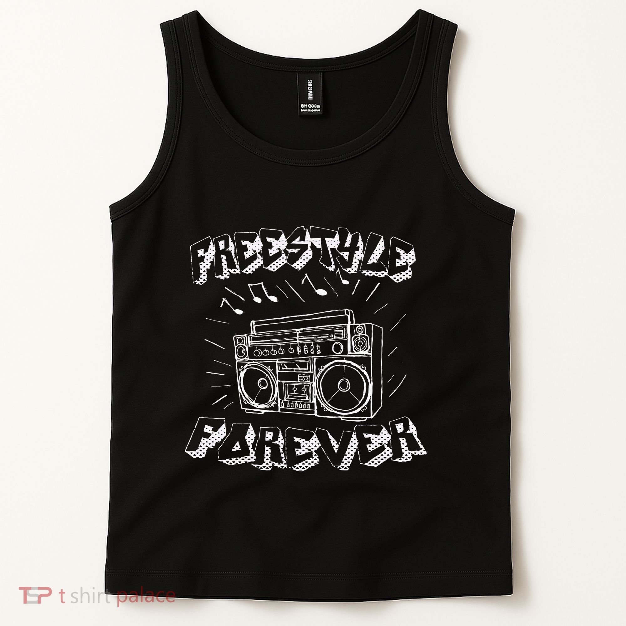 Freestyle Forever Graffiti Boombox 80S Music Tank Top