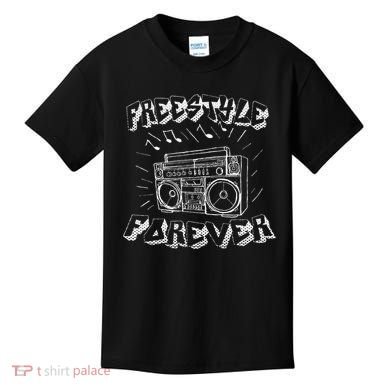 Freestyle Forever Graffiti Boombox 80S Music Kids T-Shirt