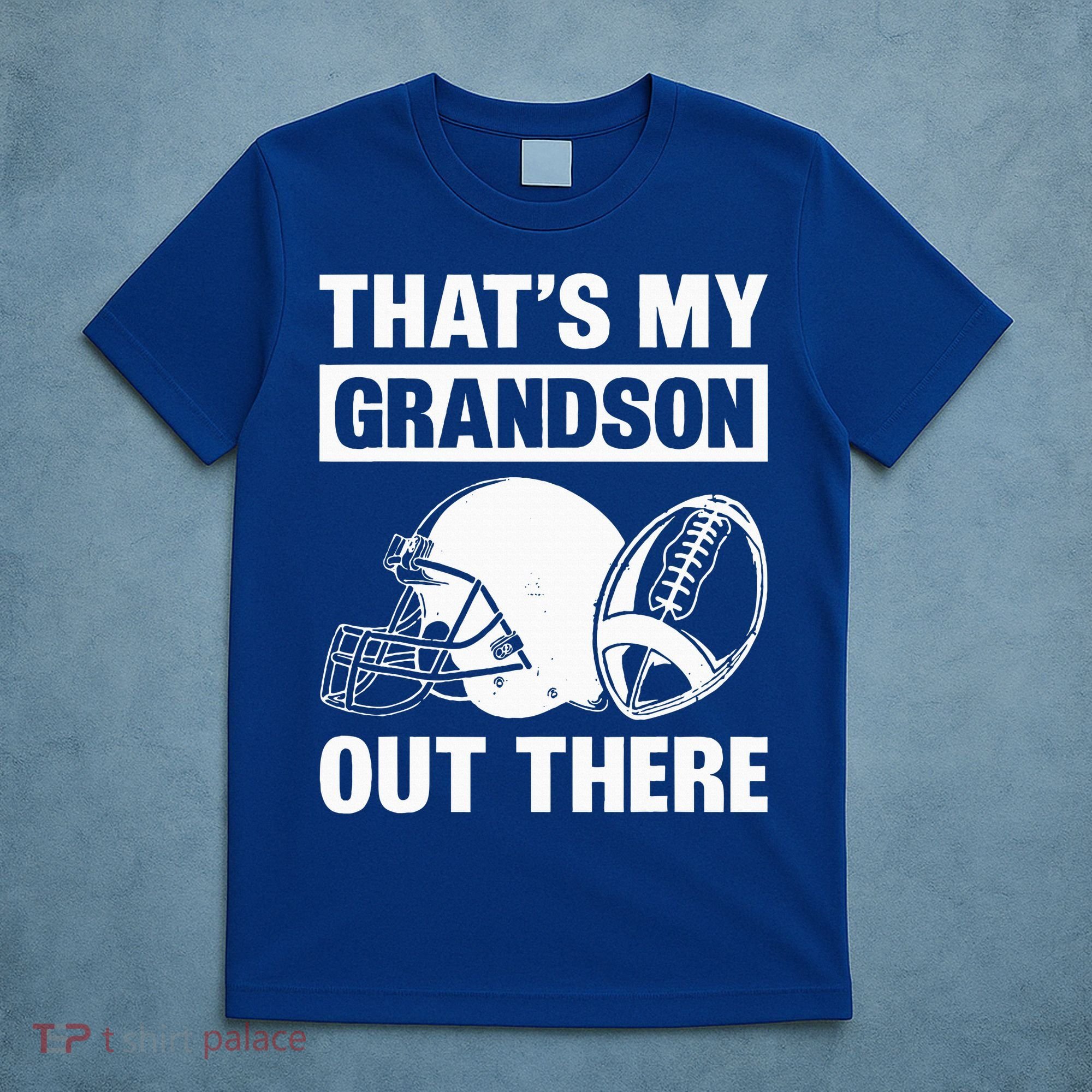 Funny Football Grandma Grandpa Thats My Grandson Out There T-Shirt