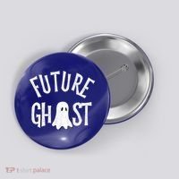 Funny Future Ghost Halloween Scary Costume For And Adults Cute Gift Button thumb 0