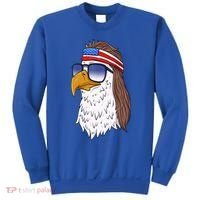 Funny Funny Gift American Bald Eagle Mullet 4th Of July Cute Gift Sweatshirt thumb 0