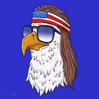Funny Funny Gift American Bald Eagle Mullet 4th Of July Cute Gift Mousepad thumb 1