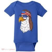 Funny Funny Gift American Bald Eagle Mullet 4th Of July Cute Gift Baby Bodysuit thumb 0