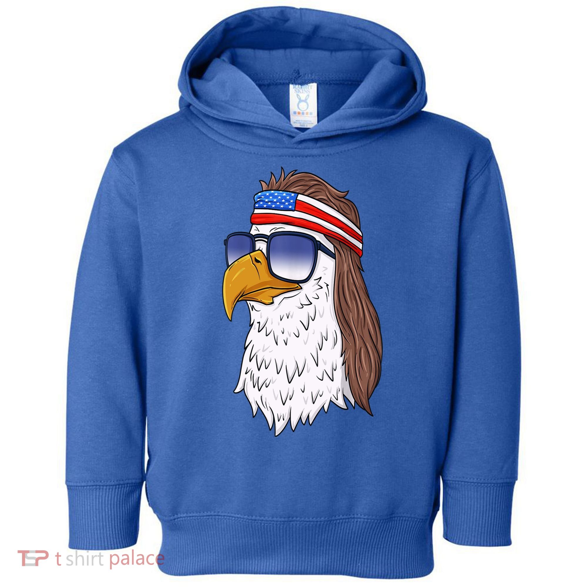 Funny Funny Gift American Bald Eagle Mullet 4th Of July Cute Gift Toddler Hoodie