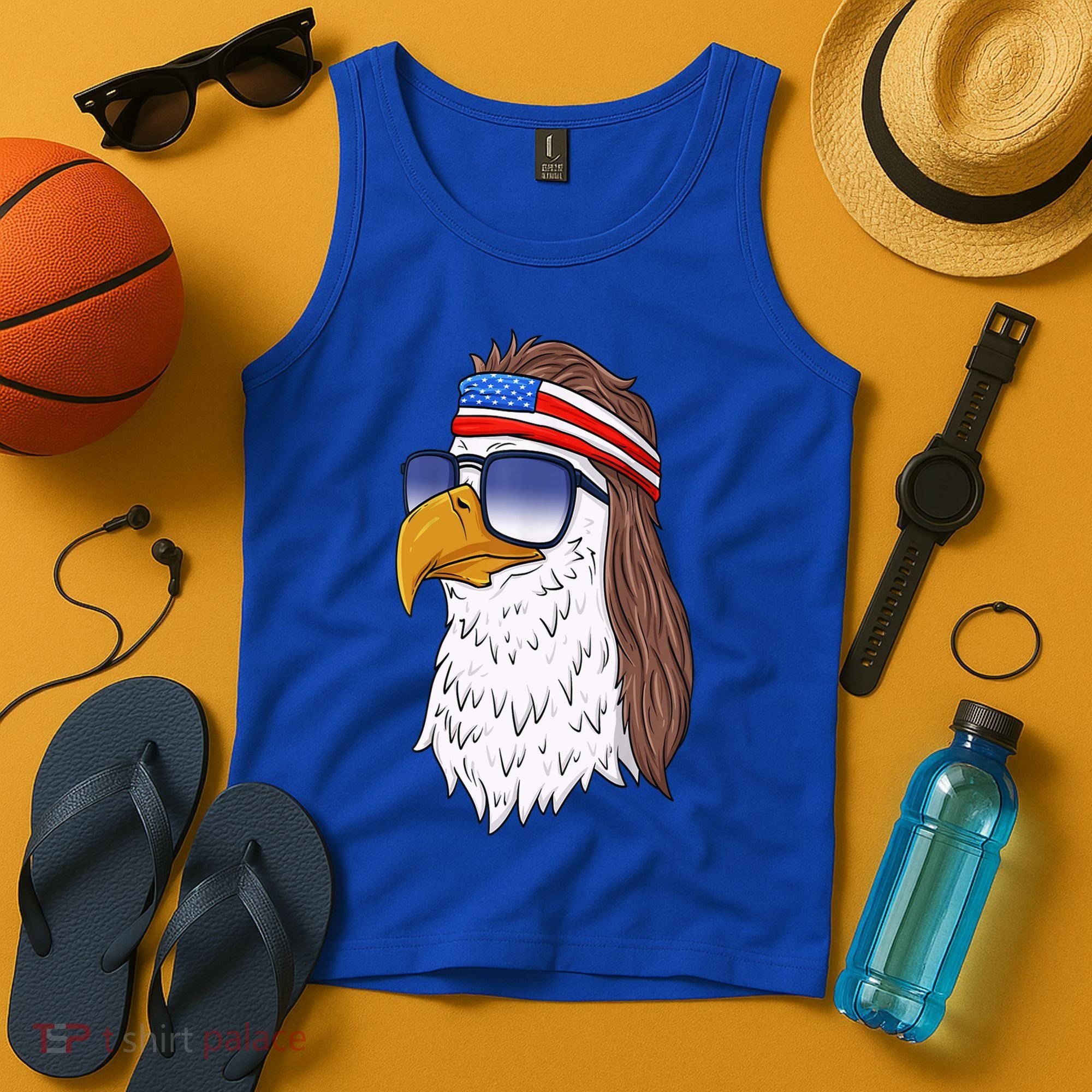 Funny Funny Gift American Bald Eagle Mullet 4th Of July Cute Gift Tank Top