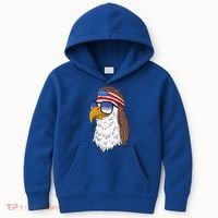Funny Funny Gift American Bald Eagle Mullet 4th Of July Cute Gift Kids Hoodie thumb 0