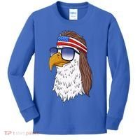 Funny Funny Gift American Bald Eagle Mullet 4th Of July Cute Gift Kids Long Sleeve Shirt thumb 0