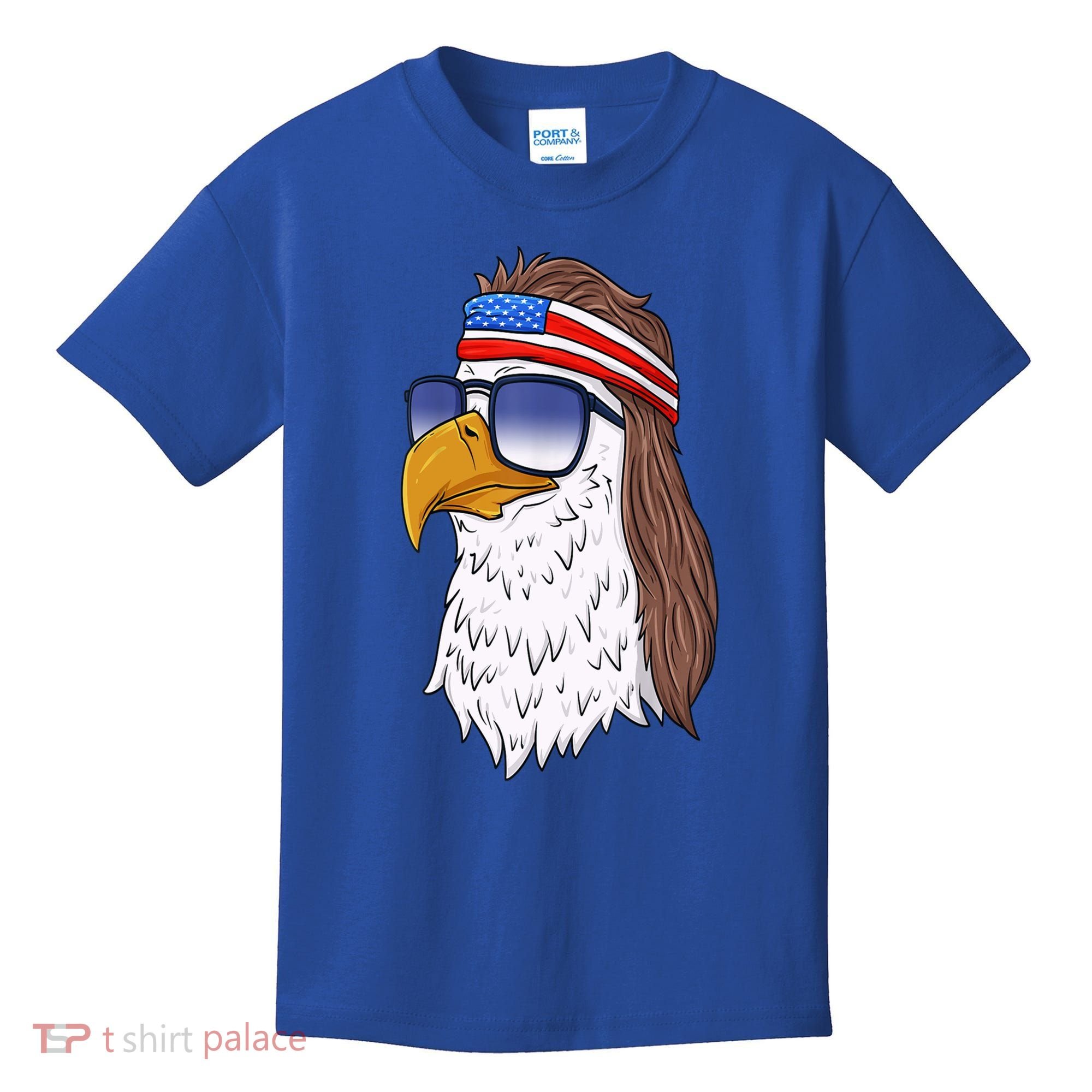 Funny Funny Gift American Bald Eagle Mullet 4th Of July Cute Gift Kids T-Shirt