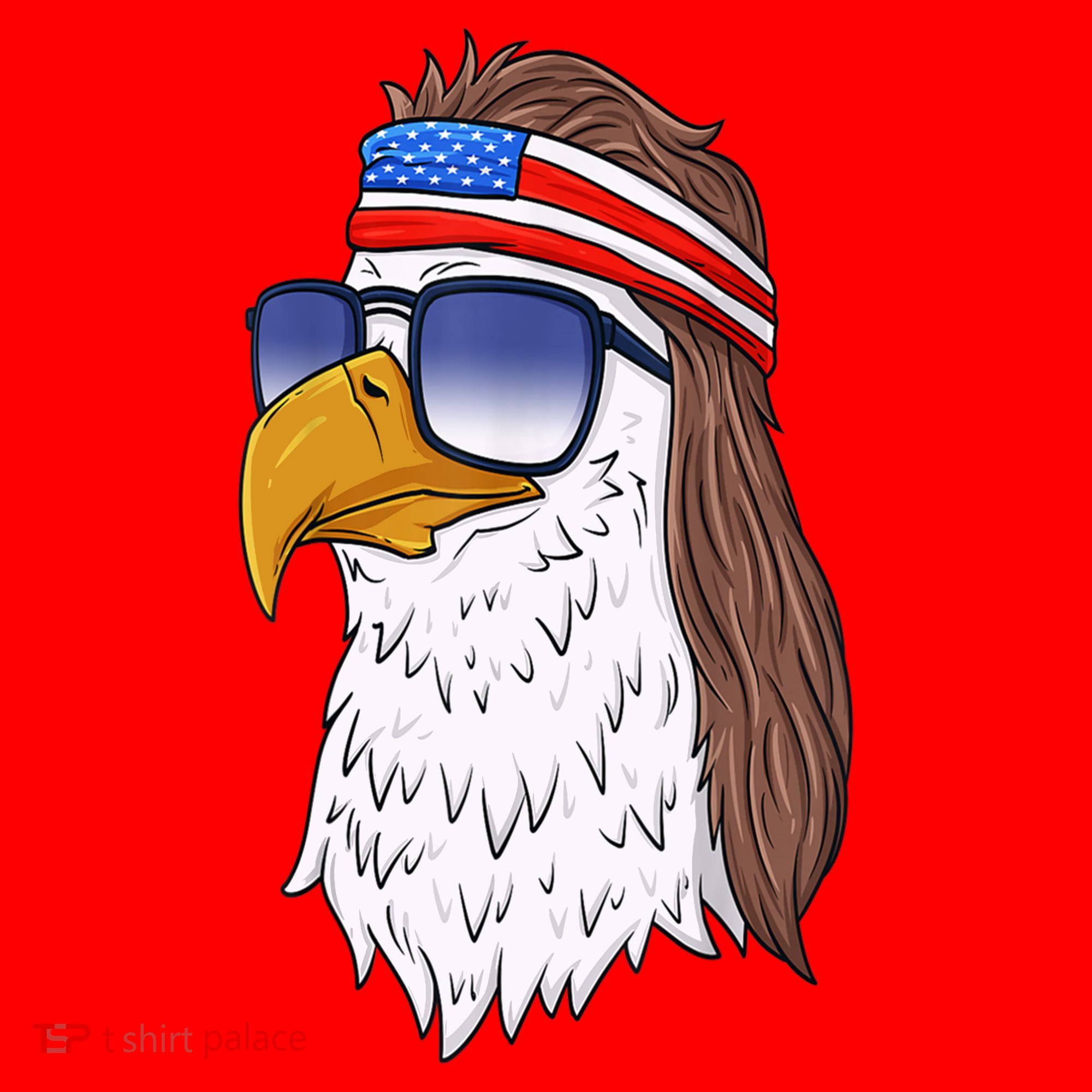 Funny Funny Gift American Bald Eagle Mullet 4th Of July Cute Gift Santa Hat