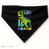 Funny First Grade TRex Tee I'm Ready to Crush 1st Grade USA-Made Doggie Bandana thumb 0