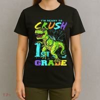 Funny First Grade TRex Tee I'm Ready to Crush 1st Grade T-Shirt thumb 4