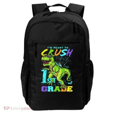 Funny First Grade TRex Tee I'm Ready to Crush 1st Grade Backpack