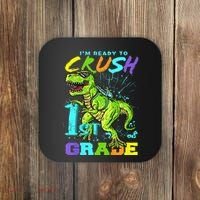 Funny First Grade TRex Tee I'm Ready to Crush 1st Grade Coaster thumb 0