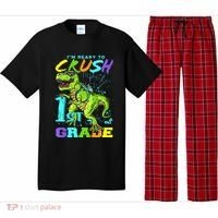 Funny First Grade TRex Tee I'm Ready to Crush 1st Grade Pajama Set thumb 0