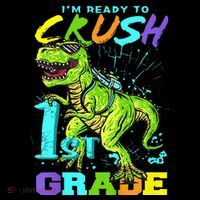 Funny First Grade TRex Tee I'm Ready to Crush 1st Grade Women's Hoodie thumb 2
