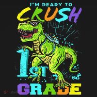 Funny First Grade TRex Tee I'm Ready to Crush 1st Grade Women's Tank Top thumb 5