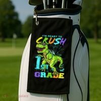 Funny First Grade TRex Tee I'm Ready to Crush 1st Grade Golf Towel thumb 2