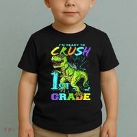 Funny First Grade TRex Tee I'm Ready to Crush 1st Grade Toddler T-Shirt thumb 2