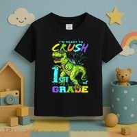 Funny First Grade TRex Tee I'm Ready to Crush 1st Grade Toddler T-Shirt thumb 3
