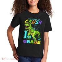 Funny First Grade TRex Tee I'm Ready to Crush 1st Grade Kids T-Shirt thumb 2