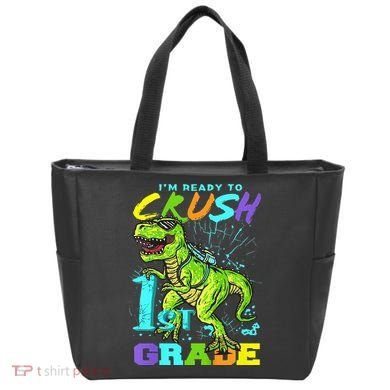 Funny First Grade TRex Tee I'm Ready to Crush 1st Grade Tote Bag