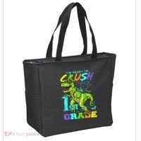 Funny First Grade TRex Tee I'm Ready to Crush 1st Grade Tote Bag thumb 2