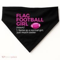 Flag Football Girl Definition USA-Made Doggie Bandana thumb 0