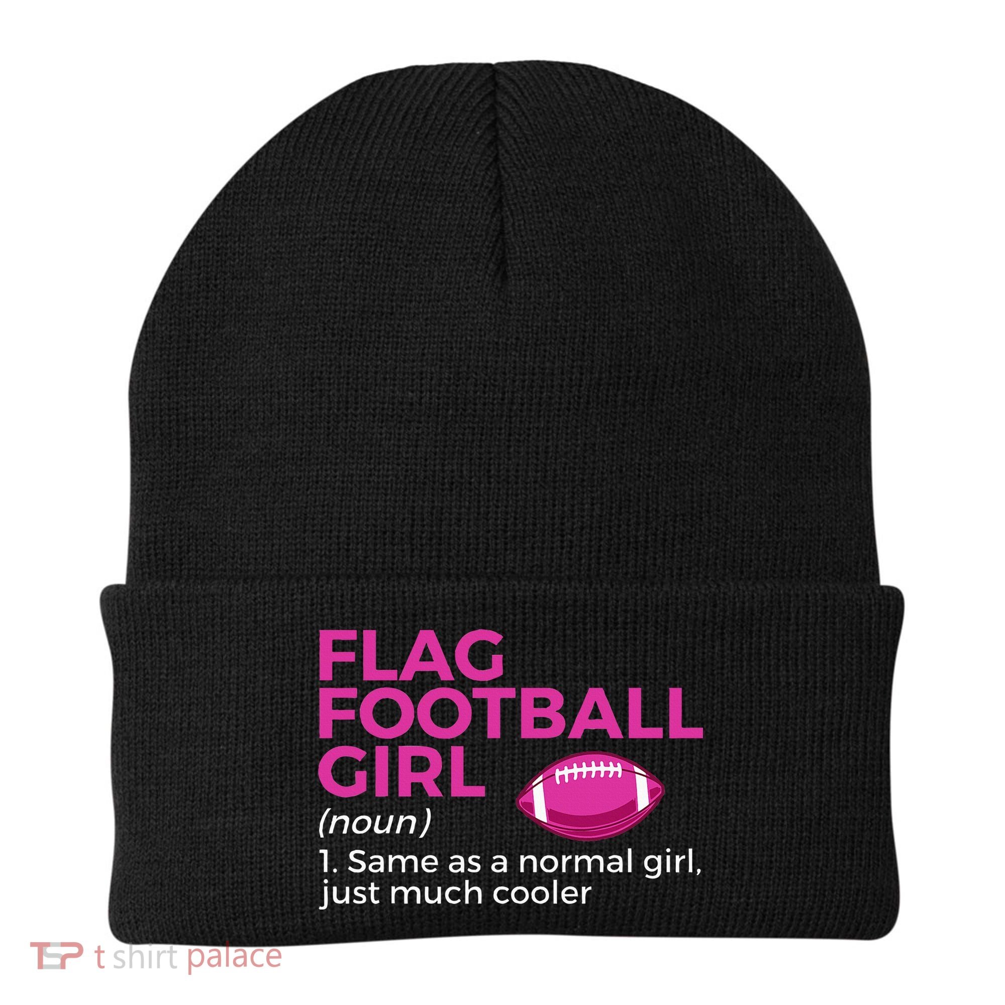 Flag Football Girl Definition Beanie