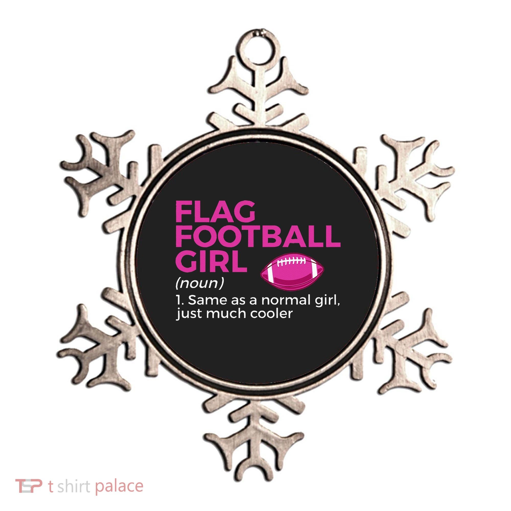 Flag Football Girl Definition Ornament