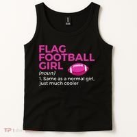 Flag Football Girl Definition Tank Top thumb 2
