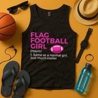 Flag Football Girl Definition Tank Top thumb 4