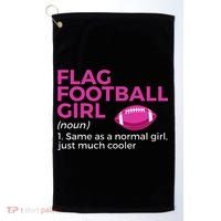 Flag Football Girl Definition Golf Towel thumb 0