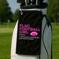 Flag Football Girl Definition Golf Towel thumb 2