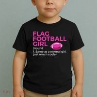 Flag Football Girl Definition Toddler T-Shirt thumb 2